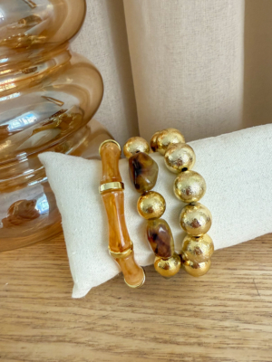 Bracelet boules dorées