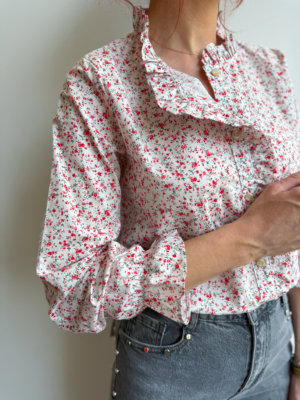 Fleurs blouse imprimée