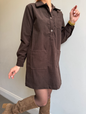 Lola robe velours choco