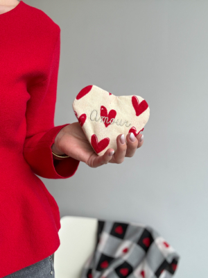 Pochette cœur rouge
