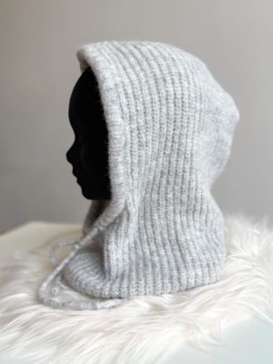 Cagoule maille grise