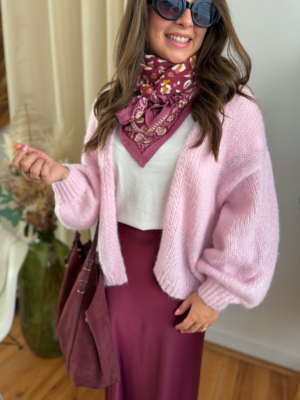 Maybe gilet rose poudré