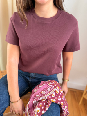 Naima tee shirt prune - S