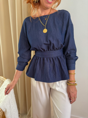 Dounia blouse denim fluide