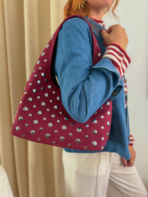 Luc sac clouté bordeaux