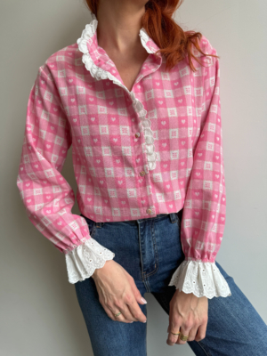 Cœurs chemise rose