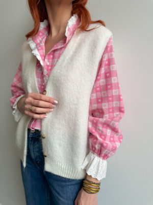 Charles gilet sans manches blanc