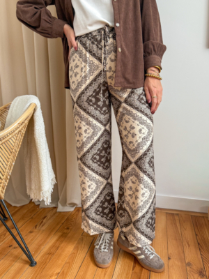 Conor pantalon fluide choco