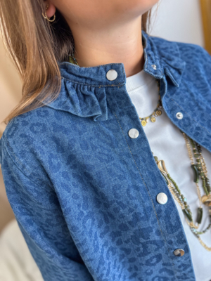 Mollie veste en jean léopard