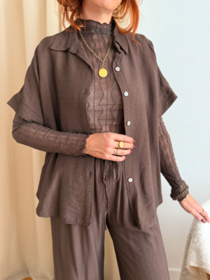 Twist haut voile choco