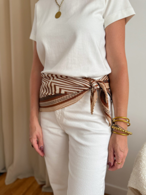 Foulard plissé choco