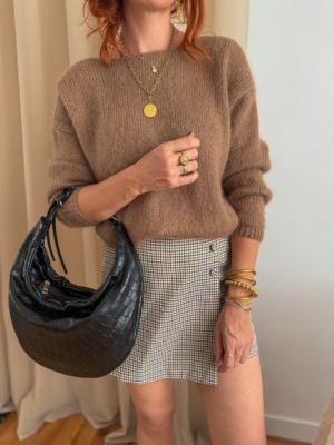 Suzy gilet mohair camel