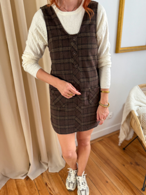 Sue robe laine choco