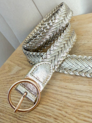 Perrine ceinture tressée dorée