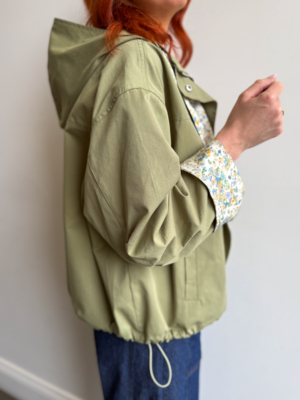 Suza veste liberty kaki à capuche amovible