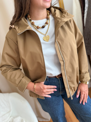 Loic parka courte camel