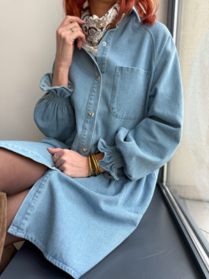 Fanny robe en jean clair