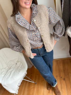 Lio gilet sans manches taupe