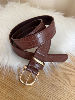 Morgane ceinture croco choco