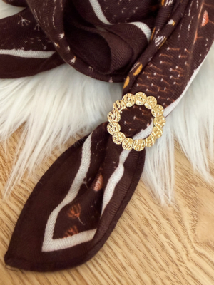 Attache foulard ronds martelés