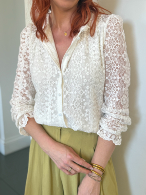 Morgan chemisier en dentelle