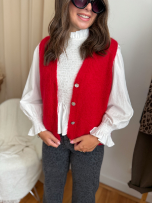 Georges gilet sans manches rouge