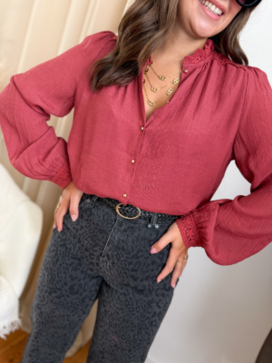 Caro blouse bordeaux