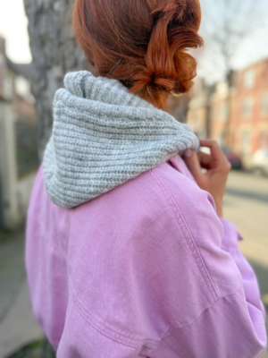 Cagoule maille grise