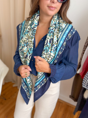 Indie foulard marine