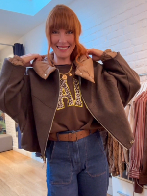 Jules manteau choco capuche amovible