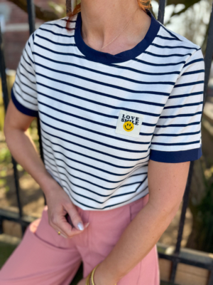 Jean tee shirt marinière