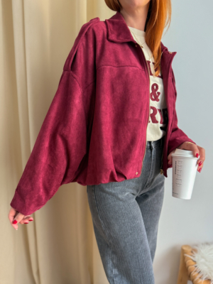 Azelle veste loose bordeaux