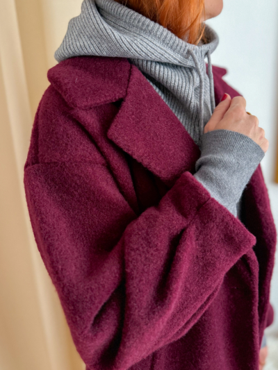 Cagoule tricotée grise – Image 3