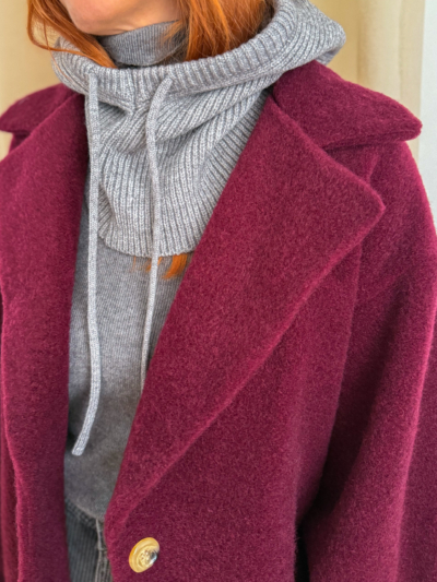 Cagoule tricotée grise – Image 5