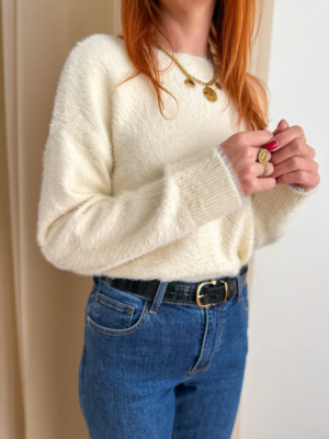 Malina pull pilou écru