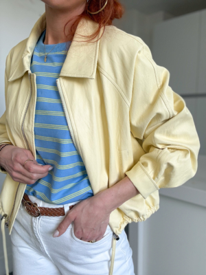 Roma veste simili cuir jaune pastel