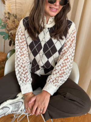 Halo gilet sans manches à motifs