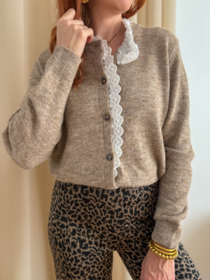 Basil gilet taupe