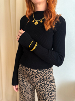 Nancy pull col montant noir