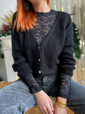 Suzy gilet mohair noir