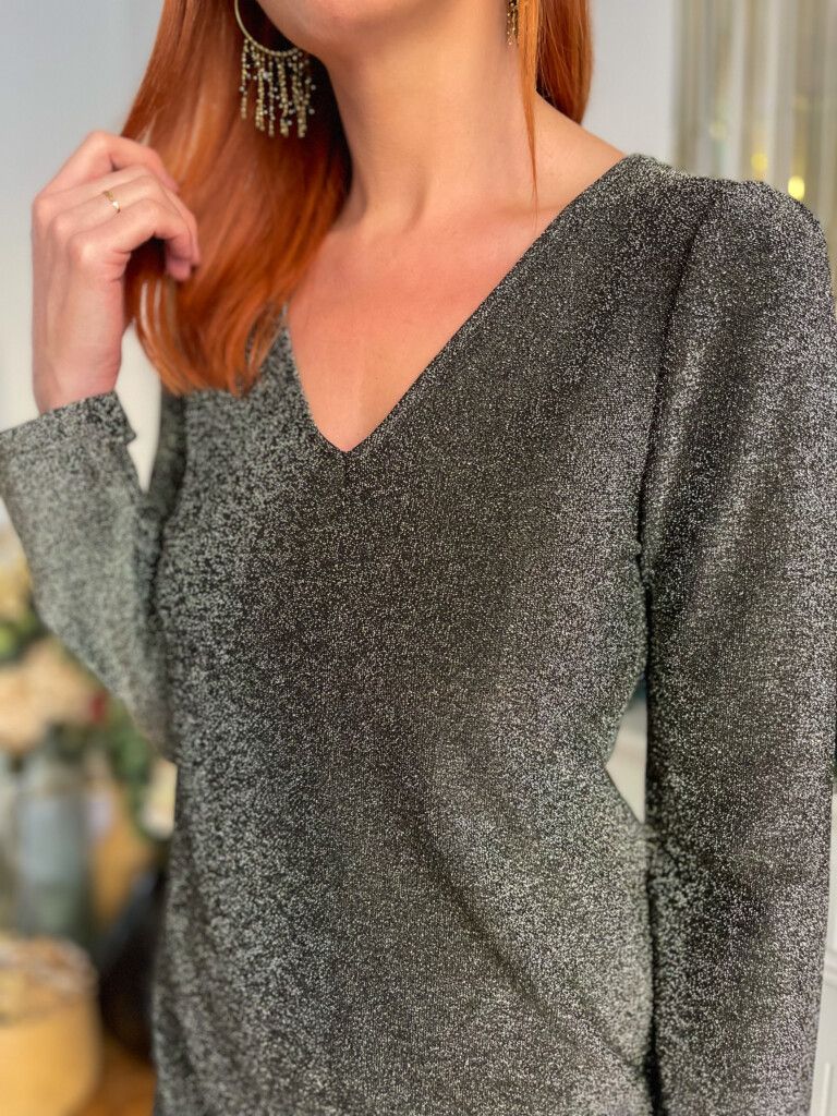 Roxane robe droite lurex