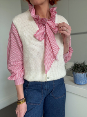 André gilet sans manches écru