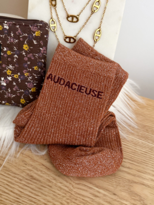 Chaussettes AUDACIEUSE terracotta