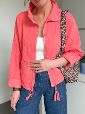 Annie veste zippée corail