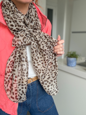 Écharpe imprimé léopard
