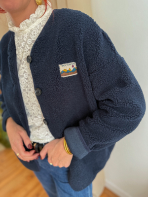 Marc gilet bouclettes marine