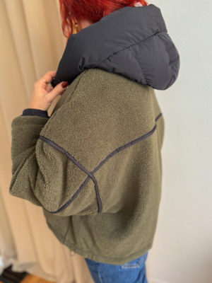 Barth manteau bouclettes kaki