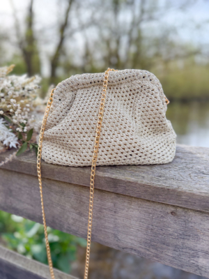 Petit sac crochet doré