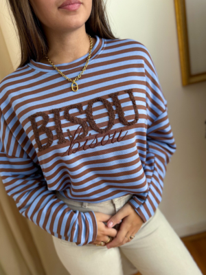 Bisou marinière bleu et choco