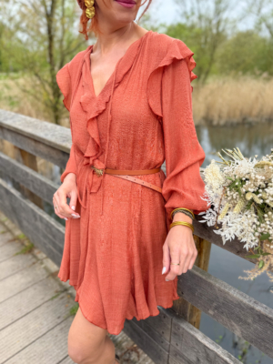 Sue robe fluide terracotta